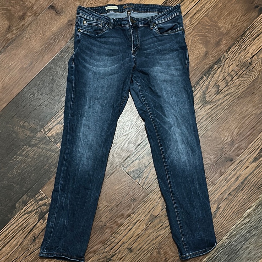 Kut from the Kloth Blue Straight Leg Jeans with Natural Fading